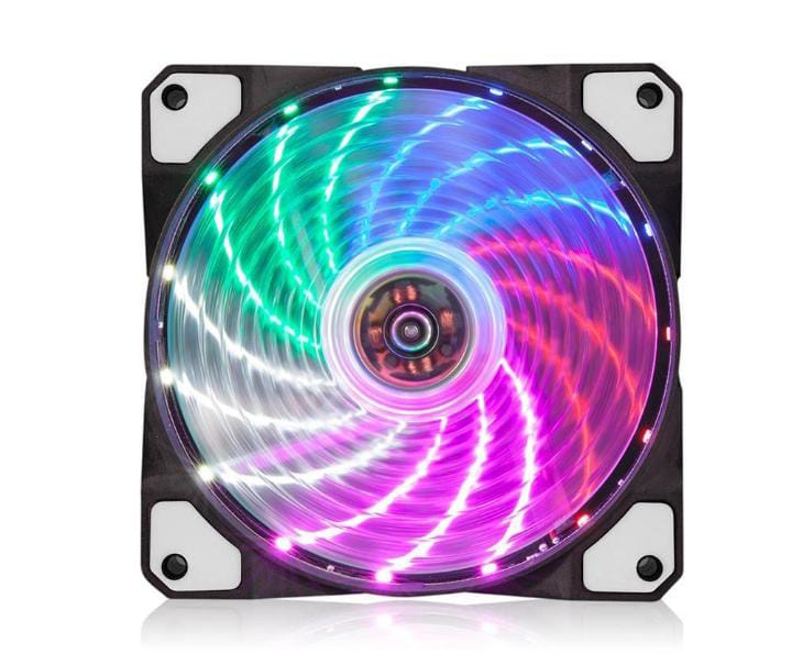 FAN COOLER 12CM CON 15 LEDS RGB