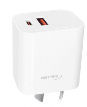 CARGADOR USB QC 3.0 20W + USB-C PD 20W CARGA RAPIDA