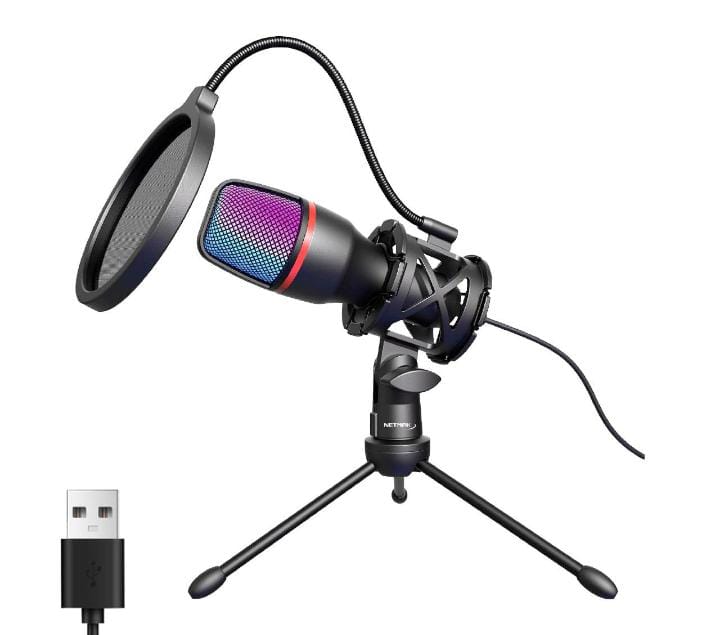 MICROFONO RGB STREAMING USB