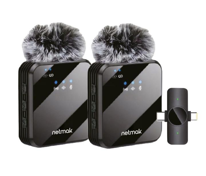 SET Microfonos Inalambricos Corbateros Profesional- Filtro Anti viento -Receptor USB-C/Lightning