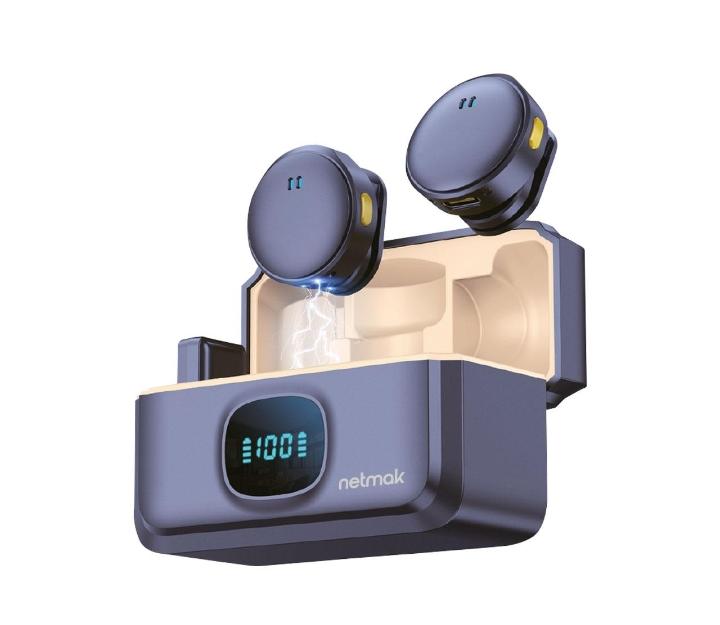 SET Microfonos Corbateros c/Estuche de Carga - Receptor USB-C