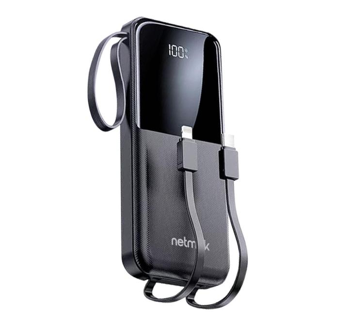 POWER BANKS 22.5W CARGA RAPIDA 20000 MAH C/DISPLAY DIGITAL Cable USB-C y Lighting integrado.